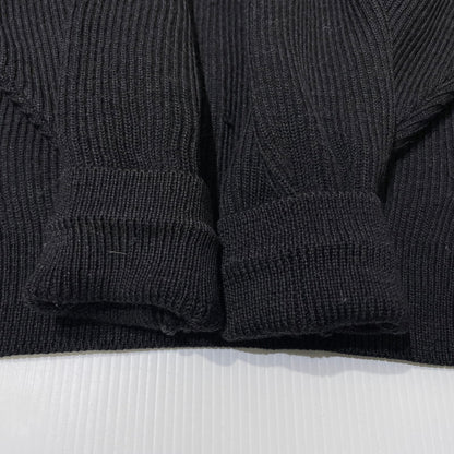 【中古品】【メンズ】 BROOKS BROTHERS ブルックスブラザーズ HALF BUTTON KNIT ハーフ ボタン ニット 長袖 トップス 145-261005-yo-14-teih サイズ：M カラー：ブラック 万代Net店
