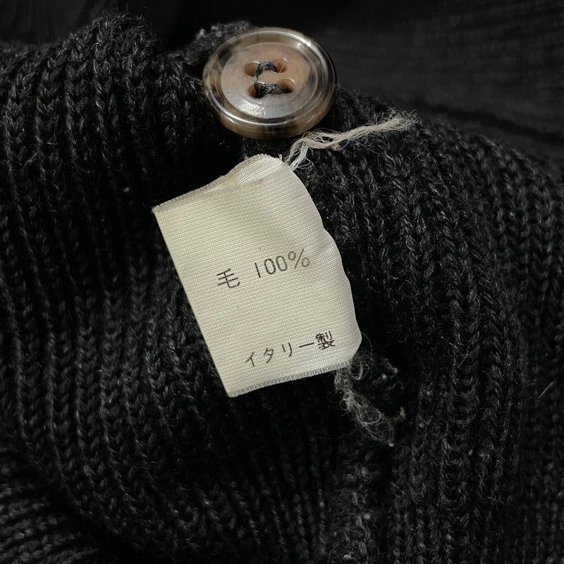 【中古品】【メンズ】 BROOKS BROTHERS ブルックスブラザーズ HALF BUTTON KNIT ハーフ ボタン ニット 長袖 トップス 145-261005-yo-14-teih サイズ：M カラー：ブラック 万代Net店