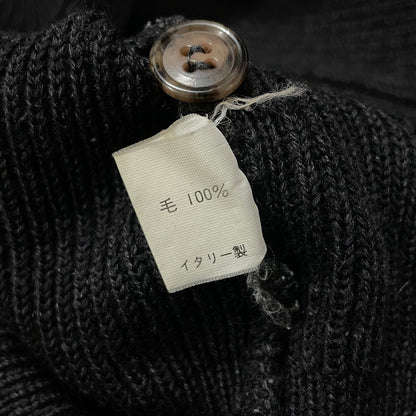 【中古品】【メンズ】 BROOKS BROTHERS ブルックスブラザーズ HALF BUTTON KNIT ハーフ ボタン ニット 長袖 トップス 145-261005-yo-14-teih サイズ：M カラー：ブラック 万代Net店