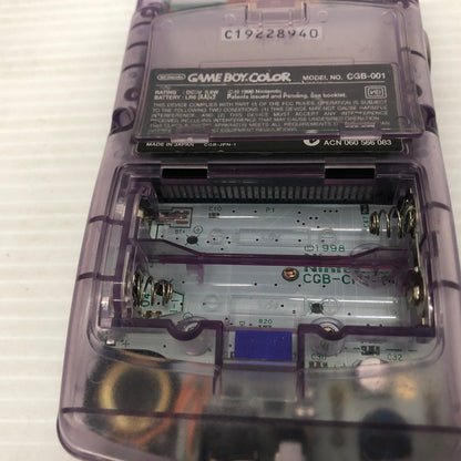 【中古品】 ゲームボーイカラー クリアパープル 動作確認済み GBC 023-261001-ns-04-teih 万代Net店