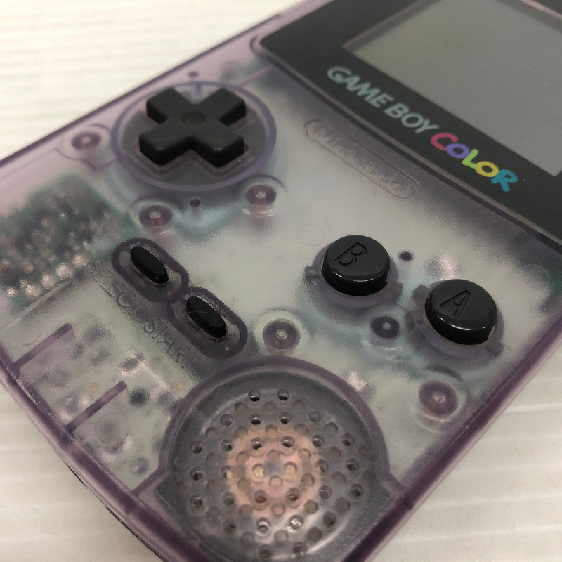 【中古品】 ゲームボーイカラー クリアパープル 動作確認済み GBC 023-261001-ns-04-teih 万代Net店