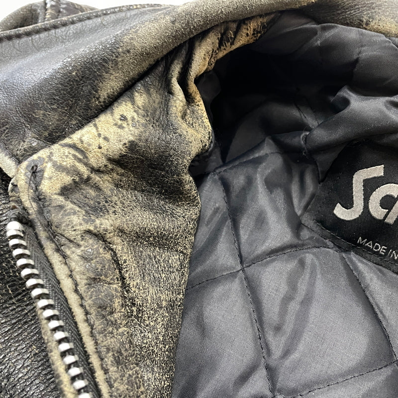 【現状渡し品】【メンズ】 SCHOTT ショット LEATHER RIDERS JACKET 1362502004 レザー ライダース ジャケット アウター 145-261004-sa-04-teih サイズ：34 カラー：ブラック 万代Net店