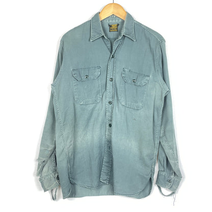 【現状渡し品】【メンズ】 OLD KENTUCKY オールド ケンタッキー 50’s-60’s VINTAGE WORK SHIRT 50～60年代 ヴィンテージ ワーク シャツ 長袖 トップス 145-261004-sa-15-teih サイズ：不明 カラー：カーキ 万代Net店