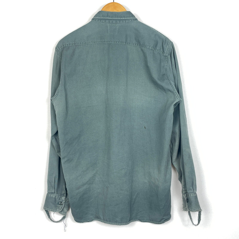 【現状渡し品】【メンズ】 OLD KENTUCKY オールド ケンタッキー 50’s-60’s VINTAGE WORK SHIRT 50～60年代 ヴィンテージ ワーク シャツ 長袖 トップス 145-261004-sa-15-teih サイズ：不明 カラー：カーキ 万代Net店