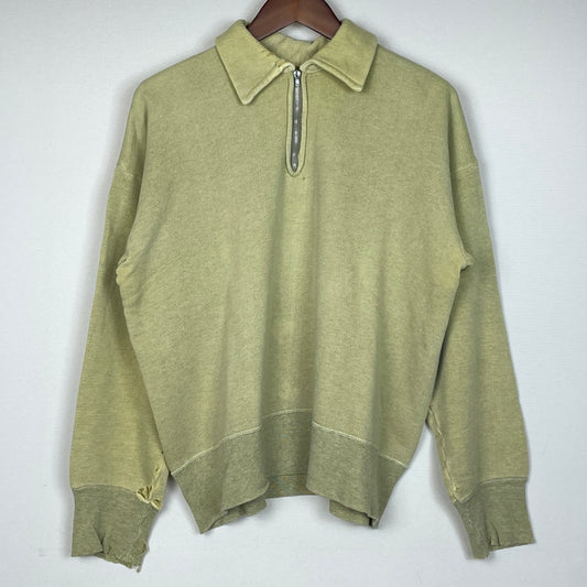 【現状渡し品】【メンズ】 UNKNOW 50’s-60’s HALF ZIP SWEAT 50～60年代 ハーフ ジップ スウェット 長袖 トップス 145-261004-sa-19-teih サイズ：不明 カラー：グリーン系 万代Net店