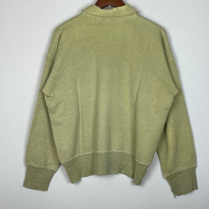 【現状渡し品】【メンズ】 UNKNOW 50’s-60’s HALF ZIP SWEAT 50～60年代 ハーフ ジップ スウェット 長袖 トップス 145-261004-sa-19-teih サイズ：不明 カラー：グリーン系 万代Net店