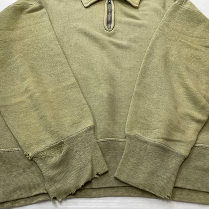 【現状渡し品】【メンズ】 UNKNOW 50’s-60’s HALF ZIP SWEAT 50～60年代 ハーフ ジップ スウェット 長袖 トップス 145-261004-sa-19-teih サイズ：不明 カラー：グリーン系 万代Net店
