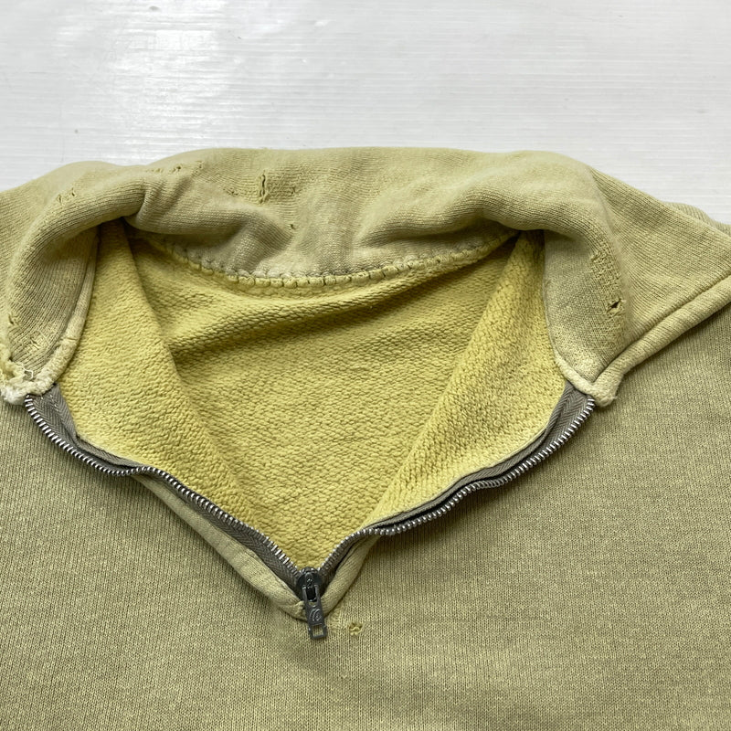 【現状渡し品】【メンズ】 UNKNOW 50’s-60’s HALF ZIP SWEAT 50～60年代 ハーフ ジップ スウェット 長袖 トップス 145-261004-sa-19-teih サイズ：不明 カラー：グリーン系 万代Net店