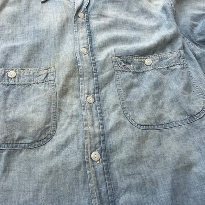 【現状渡し品】【メンズ】 OX HIDE オックスハイド JC PENNY ジェイシー ペニー 50’s VINTAGE 50年代 CHAMBRAY SHIRT ヴィンテージ シャンブレー シャツ 半袖 トップス 145-261004-sa-14-teih サイズ：不明 カラー：ブルー系 万代Net店