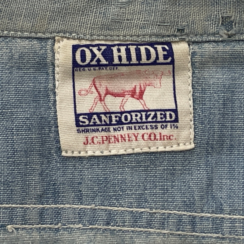 【現状渡し品】【メンズ】 OX HIDE オックスハイド JC PENNY ジェイシー ペニー 50’s VINTAGE 50年代 CHAMBRAY SHIRT ヴィンテージ シャンブレー シャツ 半袖 トップス 145-261004-sa-14-teih サイズ：不明 カラー：ブルー系 万代Net店