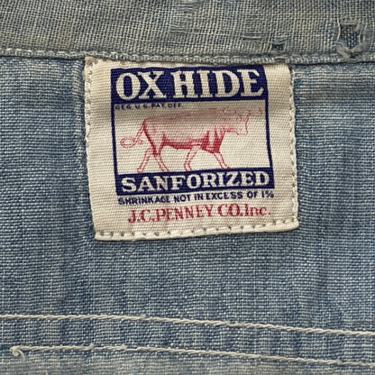 【現状渡し品】【メンズ】 OX HIDE オックスハイド JC PENNY ジェイシー ペニー 50’s VINTAGE 50年代 CHAMBRAY SHIRT ヴィンテージ シャンブレー シャツ 半袖 トップス 145-261004-sa-14-teih サイズ：不明 カラー：ブルー系 万代Net店