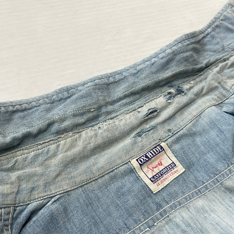 【現状渡し品】【メンズ】 OX HIDE オックスハイド JC PENNY ジェイシー ペニー 50’s VINTAGE 50年代 CHAMBRAY SHIRT ヴィンテージ シャンブレー シャツ 半袖 トップス 145-261004-sa-14-teih サイズ：不明 カラー：ブルー系 万代Net店