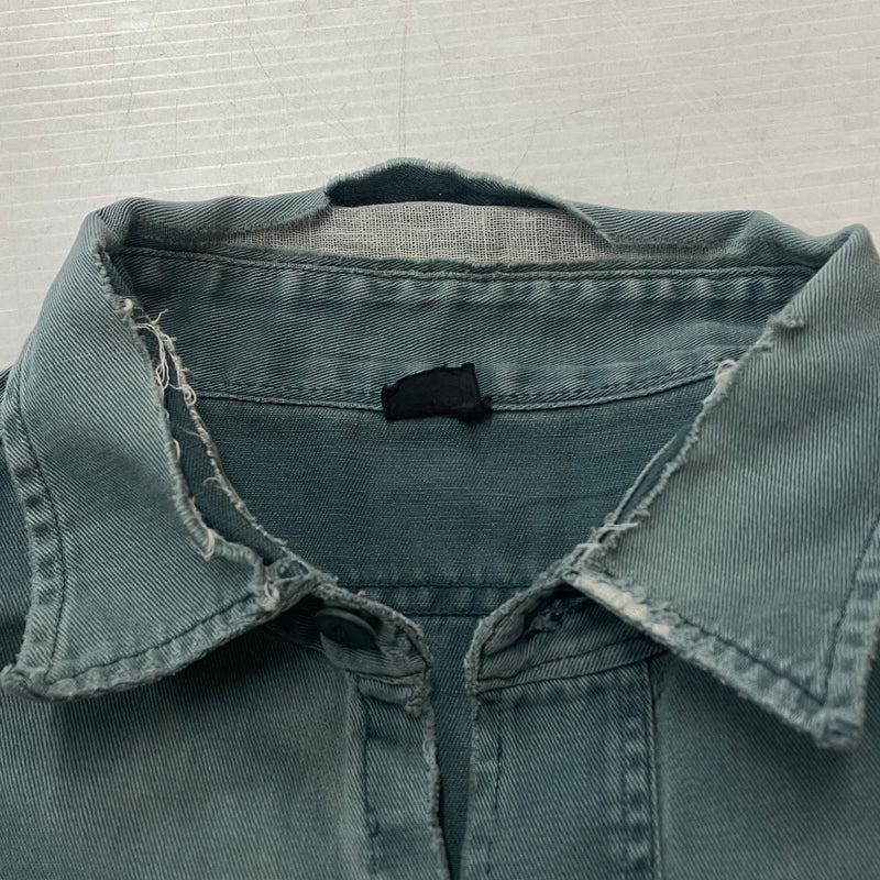 【現状渡し品】【メンズ】 OLD HICKORY オールド ヒッコリー 60’s VINTAGE WORK SHIRT 60年代 ヴィンテージ ワーク シャツ 長袖 トップス 145-261004-sa-16-teih サイズ：不明 カラー：グリーン系 万代Net店