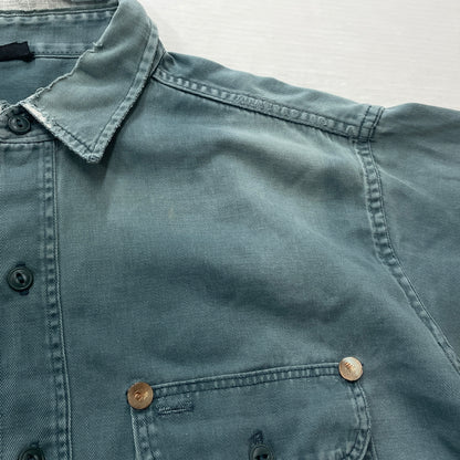 【現状渡し品】【メンズ】 OLD HICKORY オールド ヒッコリー 60’s VINTAGE WORK SHIRT 60年代 ヴィンテージ ワーク シャツ 長袖 トップス 145-261004-sa-16-teih サイズ：不明 カラー：グリーン系 万代Net店