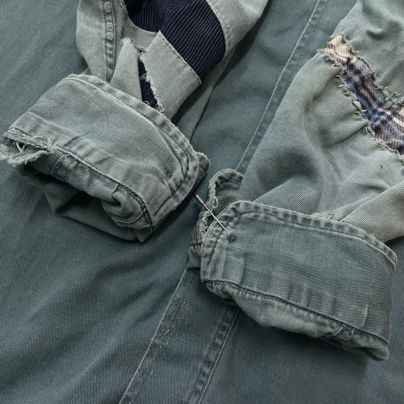 【現状渡し品】【メンズ】 OLD HICKORY オールド ヒッコリー 60’s VINTAGE WORK SHIRT 60年代 ヴィンテージ ワーク シャツ 長袖 トップス 145-261004-sa-16-teih サイズ：不明 カラー：グリーン系 万代Net店