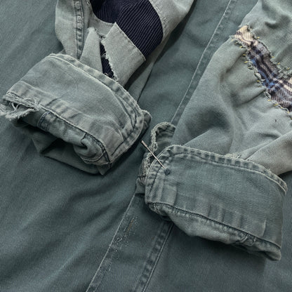 【現状渡し品】【メンズ】 OLD HICKORY オールド ヒッコリー 60’s VINTAGE WORK SHIRT 60年代 ヴィンテージ ワーク シャツ 長袖 トップス 145-261004-sa-16-teih サイズ：不明 カラー：グリーン系 万代Net店