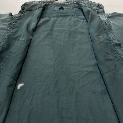 【現状渡し品】【メンズ】 OLD HICKORY オールド ヒッコリー 60’s VINTAGE WORK SHIRT 60年代 ヴィンテージ ワーク シャツ 長袖 トップス 145-261004-sa-16-teih サイズ：不明 カラー：グリーン系 万代Net店