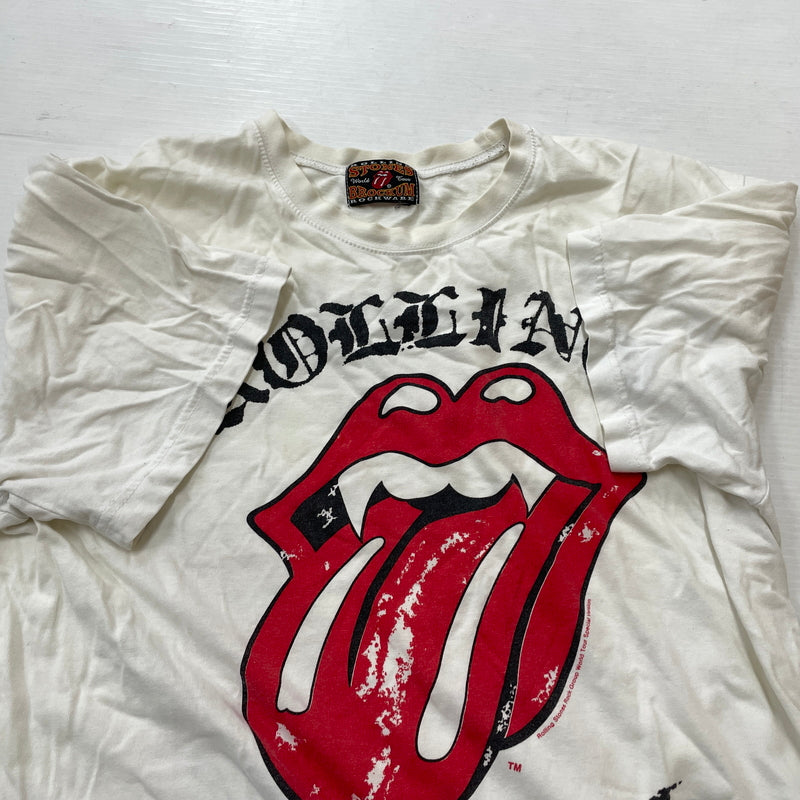 【現状渡し品】【メンズ】 ROLLING STONES BROCKUM ザ ローリン ストーンズ ブロッカム 2002 WORLD TOUR S/S TEE 2002 ワールド ツアー ショート Tシャツ 半袖 トップス 145-261004-sa-21-teih サイズ：不明 カラー：ホワイト 万代Net店