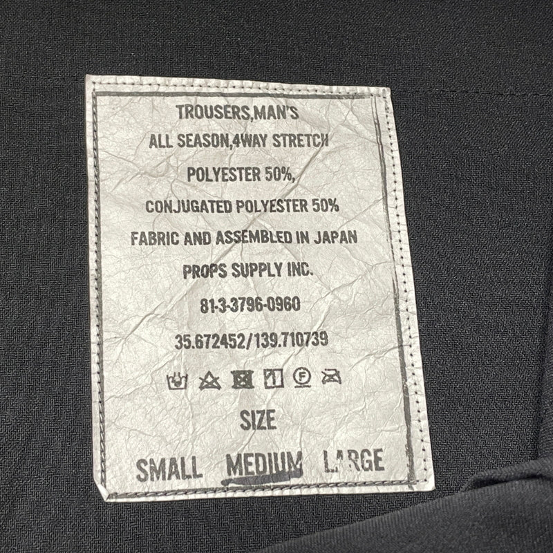 【中古品】【メンズ】 PROPS STORE プロップス ストア STRETCH EASY TROUSERS STRAIGHT FIT ストレッチ イージー トラウザー ストレート フィット ボトムス 151-261004-sa-05-teih サイズ：M カラー：ブラック 万代Net店