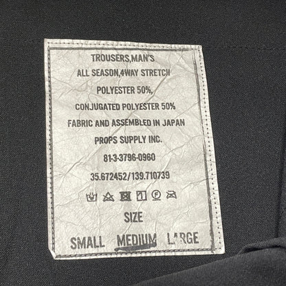 【中古品】【メンズ】 PROPS STORE プロップス ストア STRETCH EASY TROUSERS STRAIGHT FIT ストレッチ イージー トラウザー ストレート フィット ボトムス 151-261004-sa-05-teih サイズ：M カラー：ブラック 万代Net店