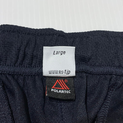 【中古品】【メンズ】 WAKE SAPPORO ウェイクサッポロ × ES.1 エスアイ 別注コラボ POLARTEC POWER STRETCH JERSEY PANTS J006-L ポーラテック パワー STRETCH ジャージ パンツ ボトムス 151-261005-yo-16-teih サイズ：L カラー：ネイビー 万代Net店