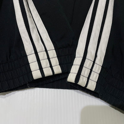 【中古品】【メンズ】 ADIDAS アディダス 80～90's SKIPPER-COLLAR PULLOVER JACKET VINTAGE 80～90年代 スキッパーカラー プルオーバー ジャケット ライトアウター デサント製 ヴィンテージ 148-261005-yo-07-teih サイズ：O-XO カラー：ブラック 万代Net店