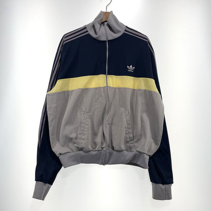 【現状渡し品】【メンズ】 ADIDAS アディダス 70～80's TRACK JACKET VINTAGE 70～80年代 トラックジャケット ライトアウター VENTEX社製 ヴィンテージ 148-261005-yo-08-teih サイズ：8-54 カラー：グレー/イエロー/ネイビー 万代Net店