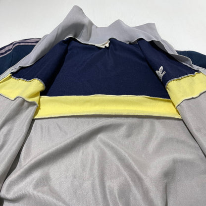 【現状渡し品】【メンズ】 ADIDAS アディダス 70～80's TRACK JACKET VINTAGE 70～80年代 トラックジャケット ライトアウター VENTEX社製 ヴィンテージ 148-261005-yo-08-teih サイズ：8-54 カラー：グレー/イエロー/ネイビー 万代Net店