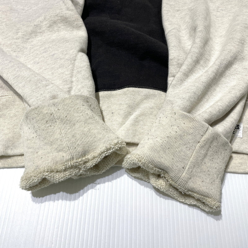 【中古品】【メンズ】 WACKO MARIA ワコマリア TWO-TONE WASHED HEAVY WEIGHT PULLOVER HOODIE "TYPE-1" ツートーン ウォッシュド ヘビーウェイト プルオーバー フーディ 長袖 トップス 140-261005-yo-13-teih サイズ：L カラー：アイボリー 万代Net店