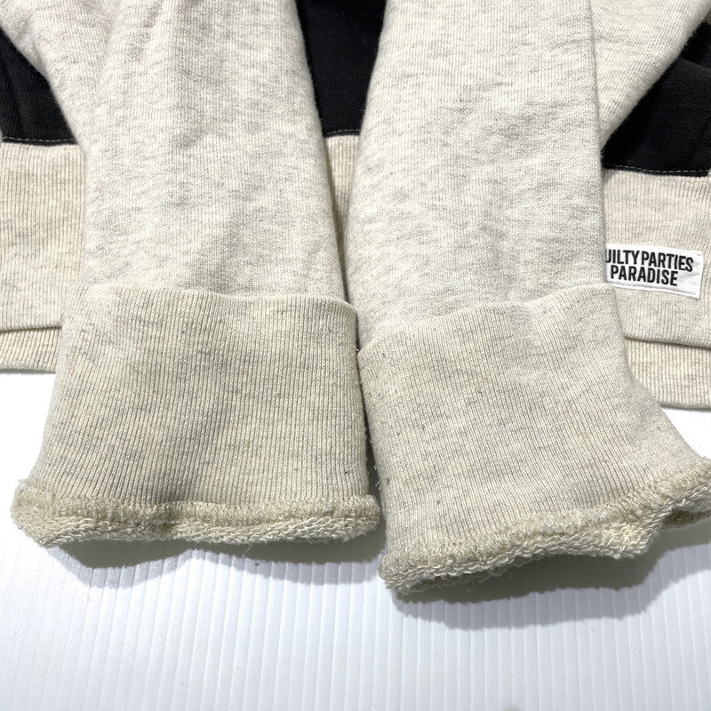【中古品】【メンズ】 WACKO MARIA ワコマリア TWO-TONE WASHED HEAVY WEIGHT PULLOVER HOODIE "TYPE-1" ツートーン ウォッシュド ヘビーウェイト プルオーバー フーディ 長袖 トップス 140-261005-yo-13-teih サイズ：L カラー：アイボリー 万代Net店