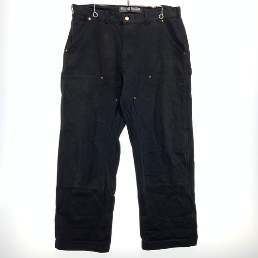 【現状渡し品】【メンズ】 Carhartt カーハート DOUBLE KNEE WORK PANTS B01-BRN ダブルニー ワークパンツ ボトムス ルーズフィット 156-261006-ko-27-teih サイズ：36 カラー：ブラック 万代Net店
