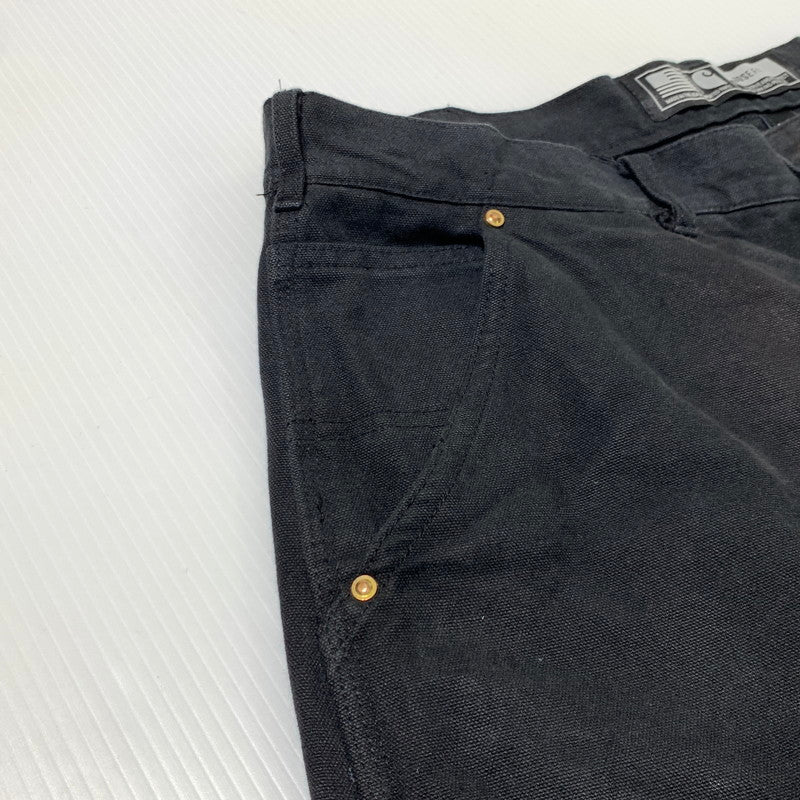【現状渡し品】【メンズ】 Carhartt カーハート DOUBLE KNEE WORK PANTS B01-BRN ダブルニー ワークパンツ ボトムス ルーズフィット 156-261006-ko-27-teih サイズ：36 カラー：ブラック 万代Net店