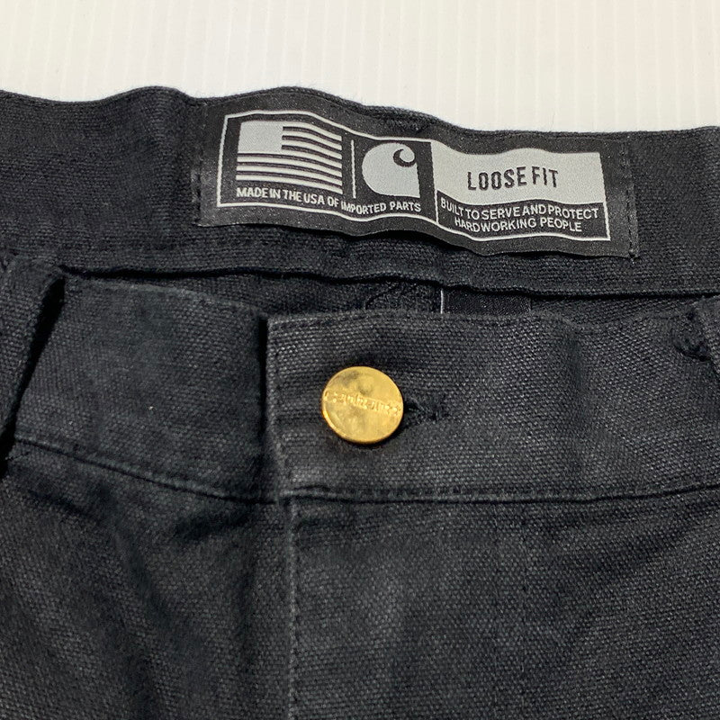 【現状渡し品】【メンズ】 Carhartt カーハート DOUBLE KNEE WORK PANTS B01-BRN ダブルニー ワークパンツ ボトムス ルーズフィット 156-261006-ko-27-teih サイズ：36 カラー：ブラック 万代Net店