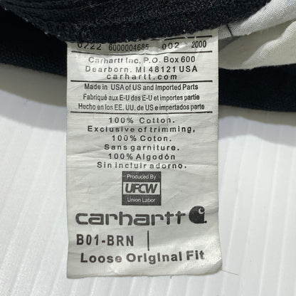 【現状渡し品】【メンズ】 Carhartt カーハート DOUBLE KNEE WORK PANTS B01-BRN ダブルニー ワークパンツ ボトムス ルーズフィット 156-261006-ko-27-teih サイズ：36 カラー：ブラック 万代Net店
