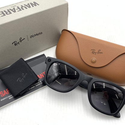 【中古品】【メンズ】 RAY-BAN レイバン × META メタ GEN2 WAYFARER RW4012 ジェン2 ウェイファーラー サングラス アイウェア メガネ 電子機能付き 203-261011-ko-07-teih サイズ：53□22-155 カラー：ブラック 万代Net店