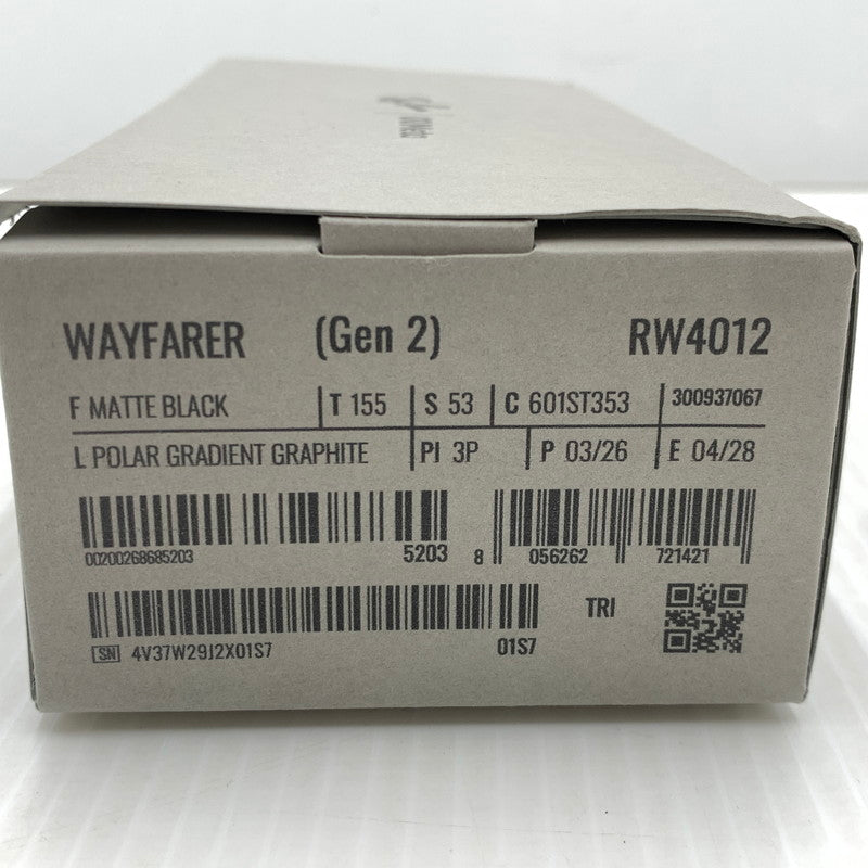 【中古品】【メンズ】 RAY-BAN レイバン × META メタ GEN2 WAYFARER RW4012 ジェン2 ウェイファーラー サングラス アイウェア メガネ 電子機能付き 203-261011-ko-07-teih サイズ：53□22-155 カラー：ブラック 万代Net店