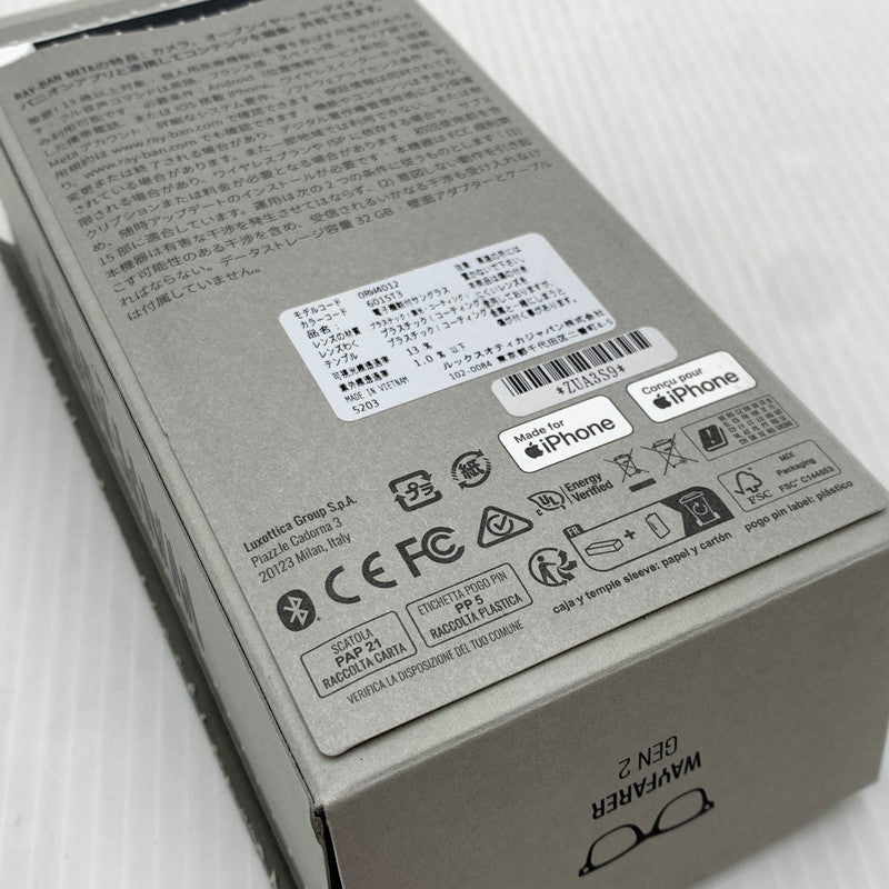 【中古品】【メンズ】 RAY-BAN レイバン × META メタ GEN2 WAYFARER RW4012 ジェン2 ウェイファーラー サングラス アイウェア メガネ 電子機能付き 203-261011-ko-07-teih サイズ：53□22-155 カラー：ブラック 万代Net店