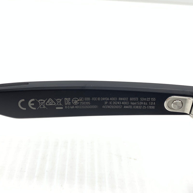 【中古品】【メンズ】 RAY-BAN レイバン × META メタ GEN2 WAYFARER RW4012 ジェン2 ウェイファーラー サングラス アイウェア メガネ 電子機能付き 203-261011-ko-07-teih サイズ：53□22-155 カラー：ブラック 万代Net店