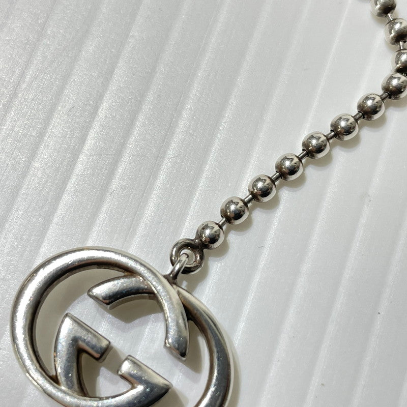 【中古品】【メンズ/レディース】 GUCCI グッチ INTERLOCKING G NECKLACE インターロッキングG ネックレス アクセサリー ボールチェーン 192-261009-yo-02-teih カラー：シルバー 万代Net店