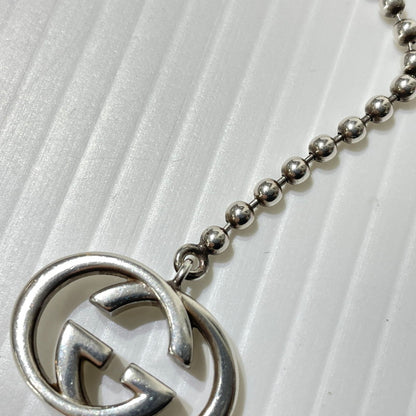 【中古品】【メンズ/レディース】 GUCCI グッチ INTERLOCKING G NECKLACE インターロッキングG ネックレス アクセサリー ボールチェーン 192-261009-yo-02-teih カラー：シルバー 万代Net店