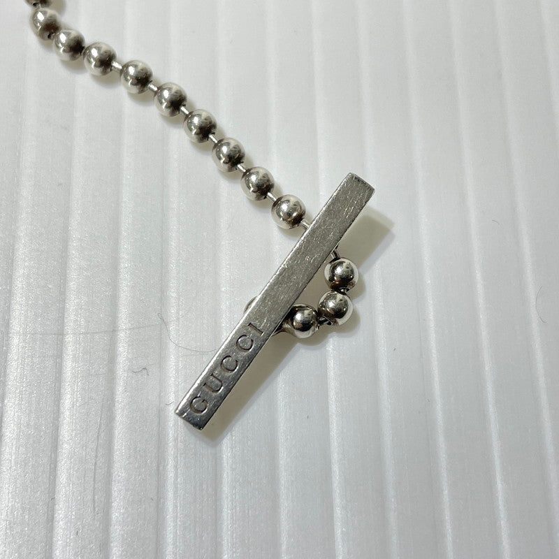 【中古品】【メンズ/レディース】 GUCCI グッチ INTERLOCKING G NECKLACE インターロッキングG ネックレス アクセサリー ボールチェーン 192-261009-yo-02-teih カラー：シルバー 万代Net店