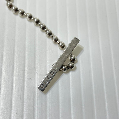 【中古品】【メンズ/レディース】 GUCCI グッチ INTERLOCKING G NECKLACE インターロッキングG ネックレス アクセサリー ボールチェーン 192-261009-yo-02-teih カラー：シルバー 万代Net店
