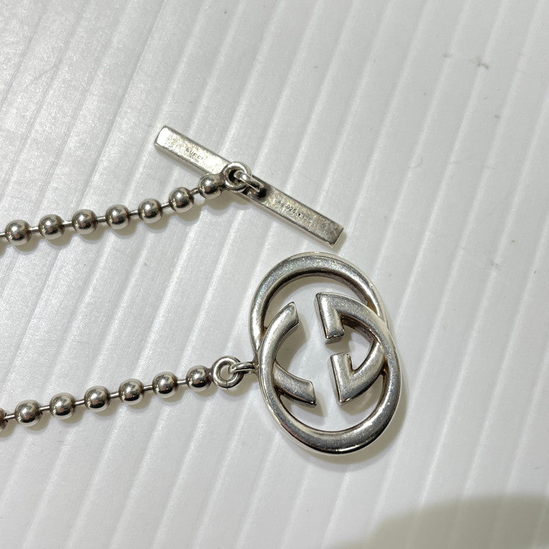 【中古品】【メンズ/レディース】 GUCCI グッチ INTERLOCKING G NECKLACE インターロッキングG ネックレス アクセサリー ボールチェーン 192-261009-yo-02-teih カラー：シルバー 万代Net店