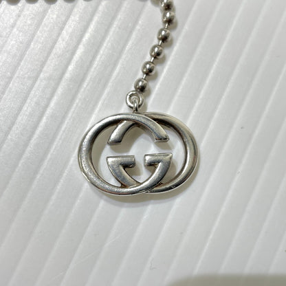 【中古品】【メンズ/レディース】 GUCCI グッチ INTERLOCKING G NECKLACE インターロッキングG ネックレス アクセサリー ボールチェーン 192-261009-yo-02-teih カラー：シルバー 万代Net店