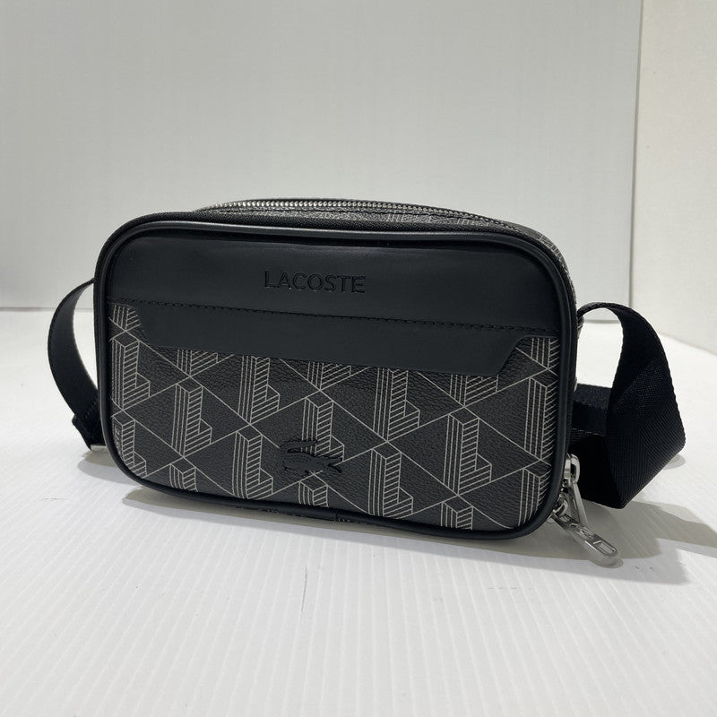 【中古品】【メンズ】 LACOSTE ラコステ THE BLEND MONOGRAM REPORTER BAG NH5283LX ザ ブレンド モノグラムコンビレポーターバッグ カバン 188-261009-yo-07-teih カラー：ブラック 万代Net店