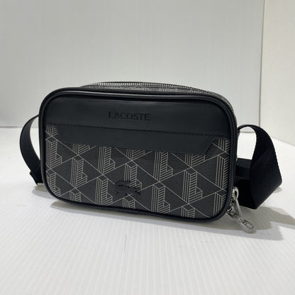【中古品】【メンズ】 LACOSTE ラコステ THE BLEND MONOGRAM REPORTER BAG NH5283LX ザ ブレンド モノグラムコンビレポーターバッグ カバン 188-261009-yo-07-teih カラー：ブラック 万代Net店