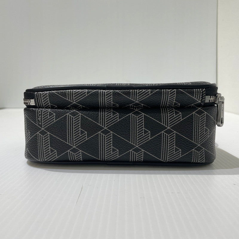 【中古品】【メンズ】 LACOSTE ラコステ THE BLEND MONOGRAM REPORTER BAG NH5283LX ザ ブレンド モノグラムコンビレポーターバッグ カバン 188-261009-yo-07-teih カラー：ブラック 万代Net店