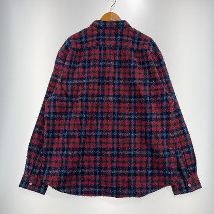 【中古品】【メンズ】 Supreme シュプリーム 26AW FRAYED TEXTURED PLAID SHIRT フレイド テクスチャード プレイド シャツ 長袖 トップス 149-261014-yo-12-teih サイズ：XL カラー：レッド 万代Net店