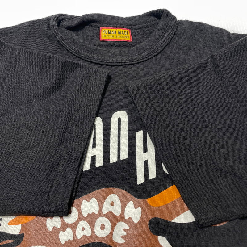 【中古品】【メンズ】 HUMAN MADE ヒューマンメイド × J－HOPE OF BTS ジェイホープ 別注コラボ HUMAN HOPE GRAPHIC T-SHIRT ”BLACK” XX31TE001 ヒューマンホープ グラフィック Tシャツ 半袖 トップス 142-261014-yo-18-teih サイズ：S カラー：ブラック 万代Net店