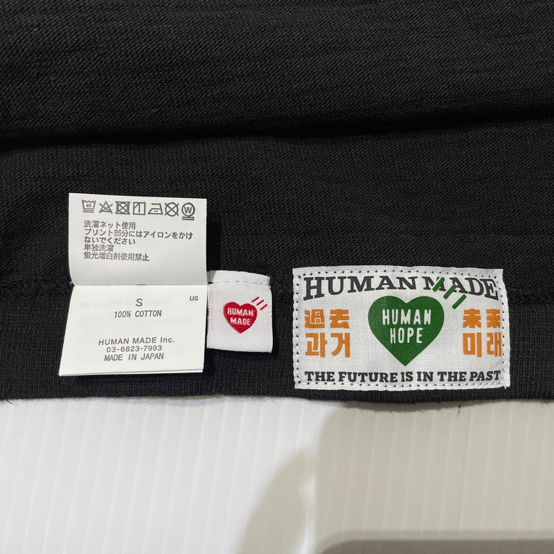 【中古品】【メンズ】 HUMAN MADE ヒューマンメイド × J－HOPE OF BTS ジェイホープ 別注コラボ HUMAN HOPE GRAPHIC T-SHIRT ”BLACK” XX31TE001 ヒューマンホープ グラフィック Tシャツ 半袖 トップス 142-261014-yo-18-teih サイズ：S カラー：ブラック 万代Net店